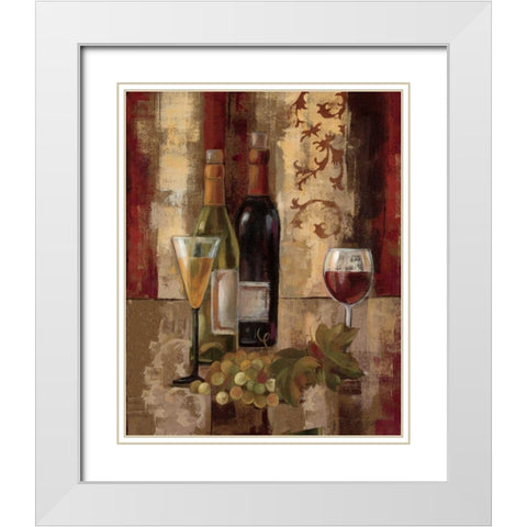 Graffiti and Wine III White Modern Wood Framed Art Print with Double Matting by Vassileva, Silvia