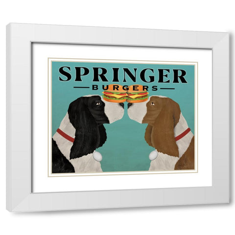 Springer Burgers White Modern Wood Framed Art Print with Double Matting by Fowler, Ryan