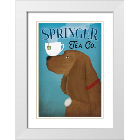 Brown Springer Tea Co White Modern Wood Framed Art Print with Double Matting by Fowler, Ryan
