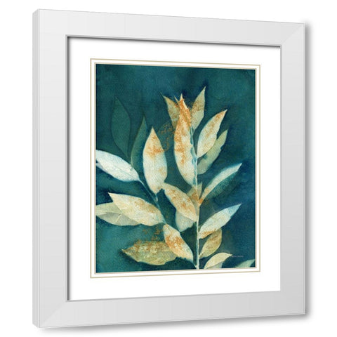 Shower of Gold III White Modern Wood Framed Art Print with Double Matting by Ferguson, Kathy