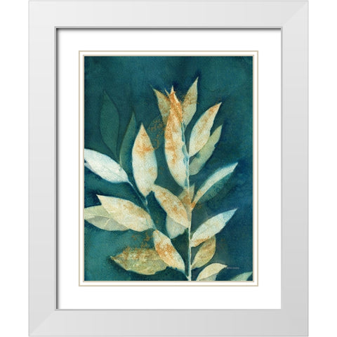 Shower of Gold III White Modern Wood Framed Art Print with Double Matting by Ferguson, Kathy