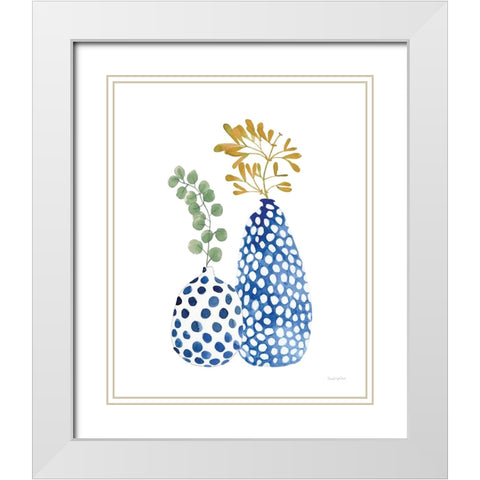 Modern Nature I White Modern Wood Framed Art Print with Double Matting by Charro, Mercedes Lopez