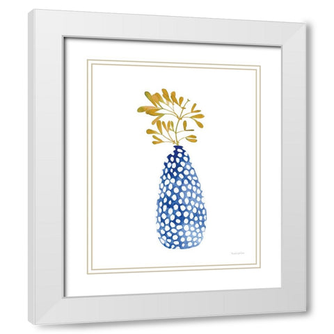 Modern Nature II White Modern Wood Framed Art Print with Double Matting by Charro, Mercedes Lopez