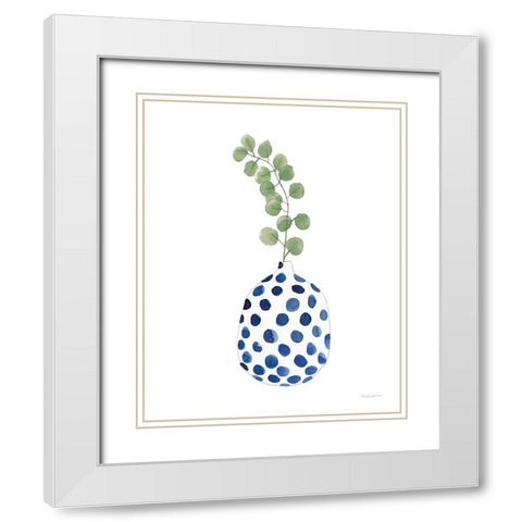 Modern Nature III White Modern Wood Framed Art Print with Double Matting by Charro, Mercedes Lopez