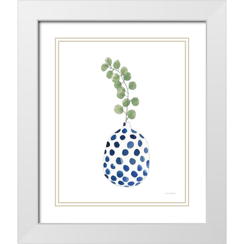 Modern Nature III White Modern Wood Framed Art Print with Double Matting by Charro, Mercedes Lopez