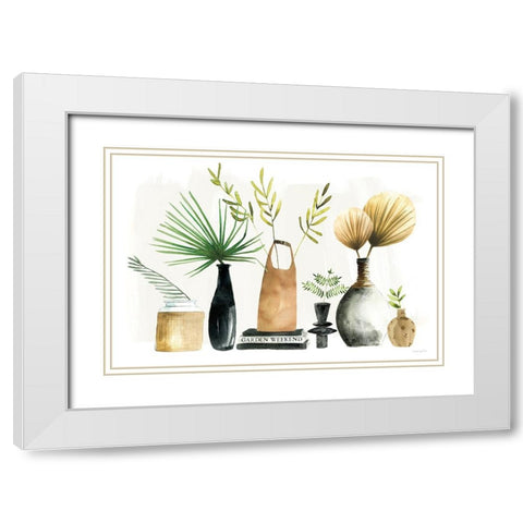 Weekend Plants I White Modern Wood Framed Art Print with Double Matting by Charro, Mercedes Lopez