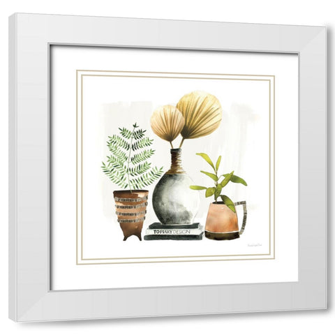Weekend Plants II White Modern Wood Framed Art Print with Double Matting by Charro, Mercedes Lopez