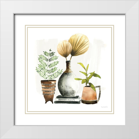 Weekend Plants II White Modern Wood Framed Art Print with Double Matting by Charro, Mercedes Lopez