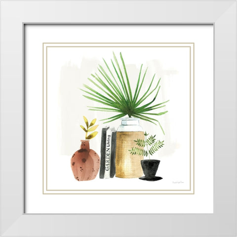 Weekend Plants IV White Modern Wood Framed Art Print with Double Matting by Charro, Mercedes Lopez
