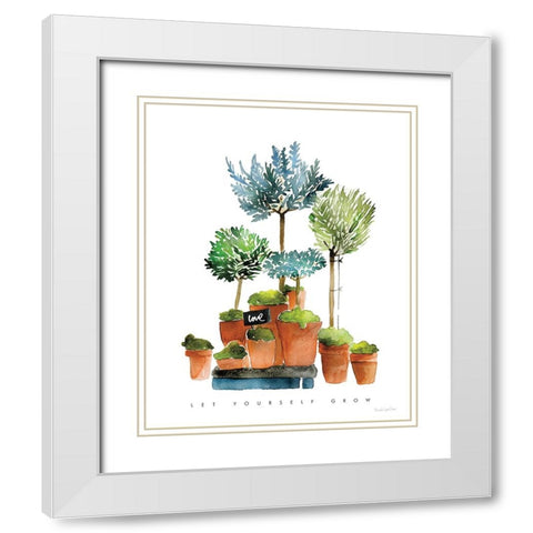 Let Yourself Grow White Modern Wood Framed Art Print with Double Matting by Charro, Mercedes Lopez