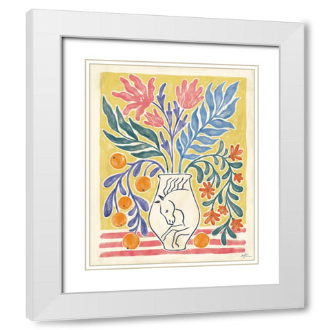 Cyprus V White Modern Wood Framed Art Print with Double Matting by Penner, Janelle