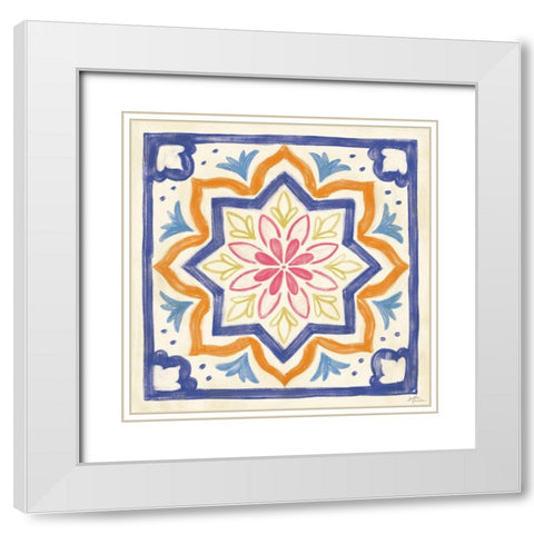 Cyprus IX White Modern Wood Framed Art Print with Double Matting by Penner, Janelle