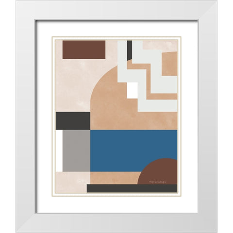 Soft Modern I Gray White Modern Wood Framed Art Print with Double Matting by Gallagher, Megan
