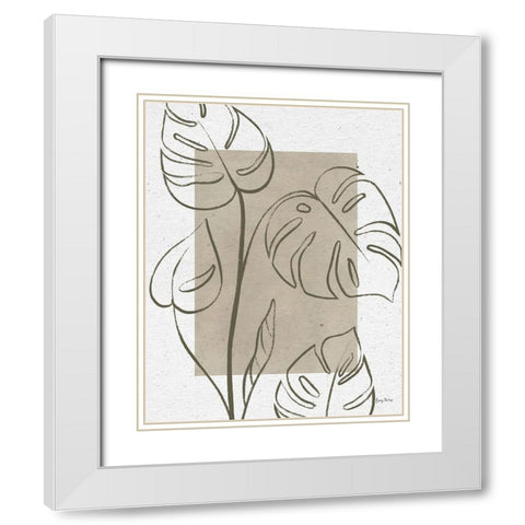 Color Block Balance I Olive White Modern Wood Framed Art Print with Double Matting by Thorns, Becky