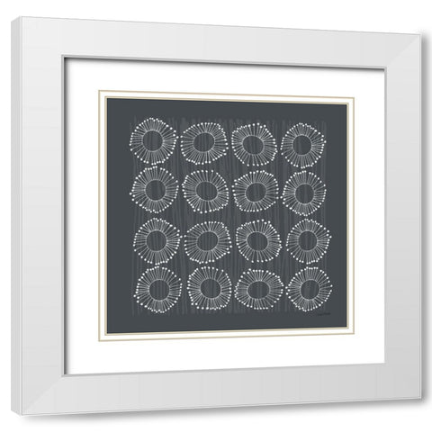 Main Street Twirled Gray White Modern Wood Framed Art Print with Double Matting by Warrick, Cheryl