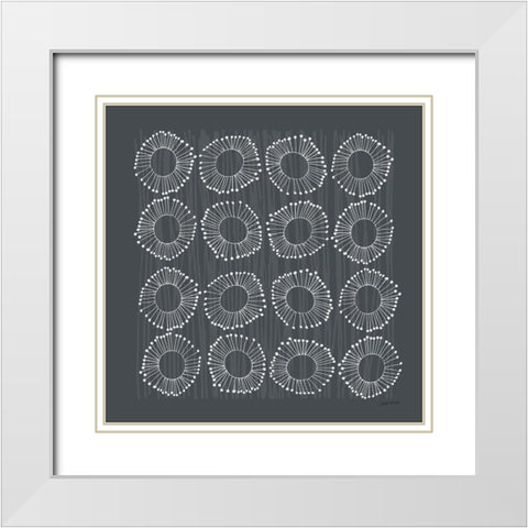 Main Street Twirled Gray White Modern Wood Framed Art Print with Double Matting by Warrick, Cheryl