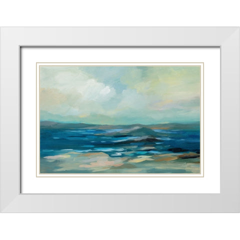 Morning Marine Layer White Modern Wood Framed Art Print with Double Matting by Vassileva, Silvia