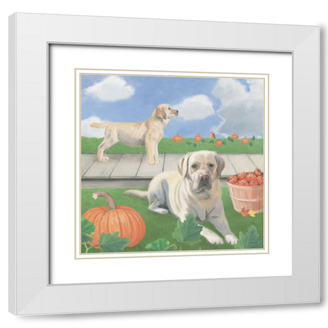 Fall at the Farm II White Modern Wood Framed Art Print with Double Matting by Wiens, James