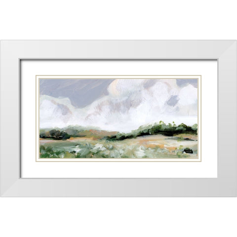 Soft Summer Sky White Modern Wood Framed Art Print with Double Matting by Pete, Katrina