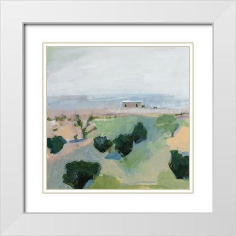 On the Way to Joshua Tree White Modern Wood Framed Art Print with Double Matting by Munger, Pamela