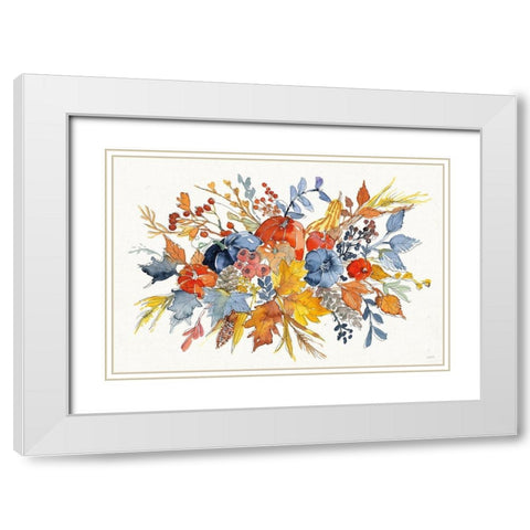 Fall Flair I White Modern Wood Framed Art Print with Double Matting by Tavoletti, Anne