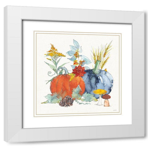 Fall Flair II White Modern Wood Framed Art Print with Double Matting by Tavoletti, Anne