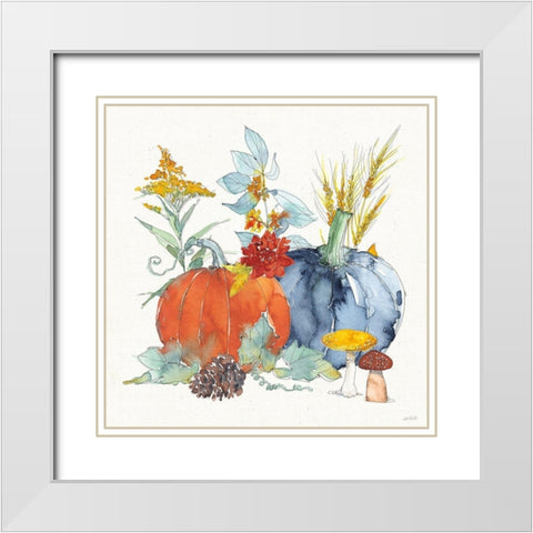 Fall Flair II White Modern Wood Framed Art Print with Double Matting by Tavoletti, Anne