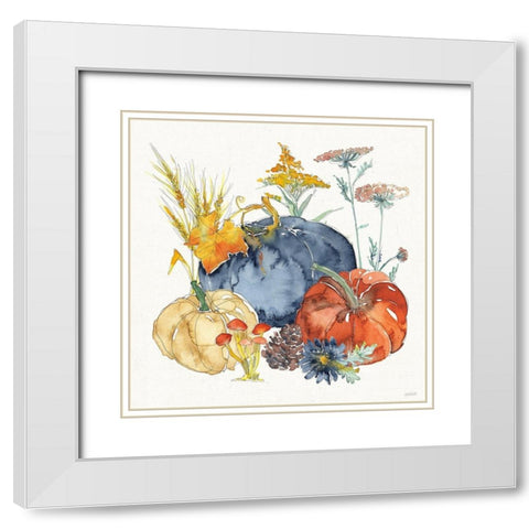Fall Flair III White Modern Wood Framed Art Print with Double Matting by Tavoletti, Anne