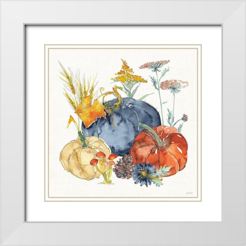 Fall Flair III White Modern Wood Framed Art Print with Double Matting by Tavoletti, Anne