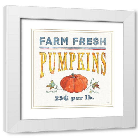 Fall Flair IV White Modern Wood Framed Art Print with Double Matting by Tavoletti, Anne