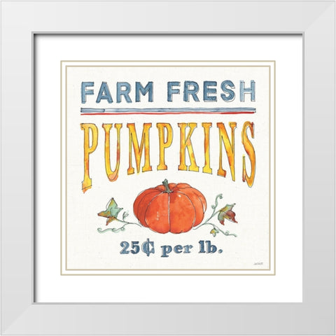 Fall Flair IV White Modern Wood Framed Art Print with Double Matting by Tavoletti, Anne