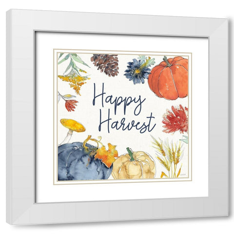 Fall Flair VII White Modern Wood Framed Art Print with Double Matting by Tavoletti, Anne