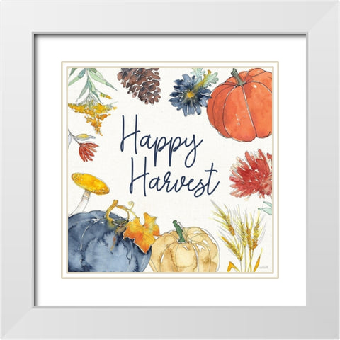 Fall Flair VII White Modern Wood Framed Art Print with Double Matting by Tavoletti, Anne
