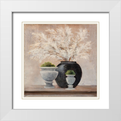 Simple Pleasures Arrangement White Modern Wood Framed Art Print with Double Matting by Purinton, Julia