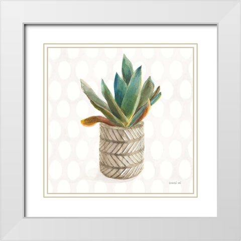 Desert Greenhouse XIII Sq White Modern Wood Framed Art Print with Double Matting by Nai, Danhui