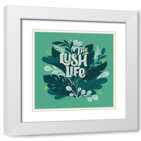 Lush Life V White Modern Wood Framed Art Print with Double Matting by Graham, Gia