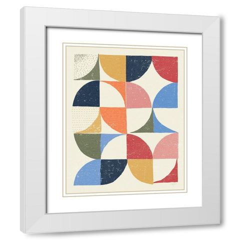 Colorful Night Sky II White Modern Wood Framed Art Print with Double Matting by Prahl, Courtney