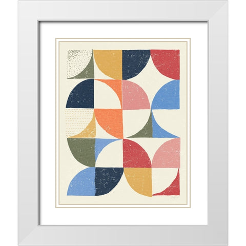 Colorful Night Sky II White Modern Wood Framed Art Print with Double Matting by Prahl, Courtney