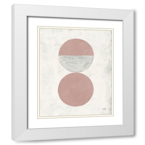 Colorful Orbs I White Modern Wood Framed Art Print with Double Matting by Hershey, Moira