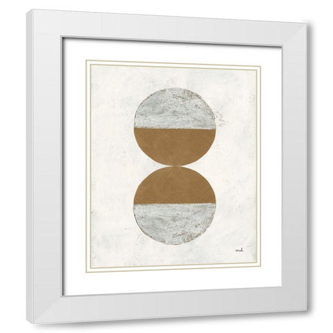 Colorful Orbs III White Modern Wood Framed Art Print with Double Matting by Hershey, Moira