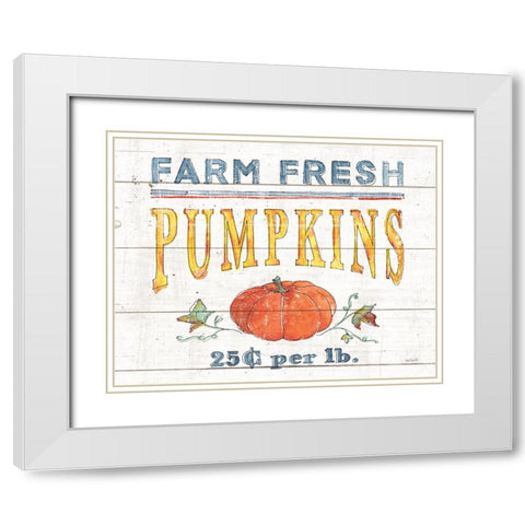 Fall Flair IV Shiplap White Modern Wood Framed Art Print with Double Matting by Tavoletti, Anne