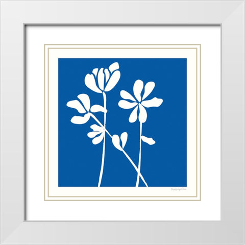 Fleurs de Matisse II Sq White Modern Wood Framed Art Print with Double Matting by Charro, Mercedes Lopez
