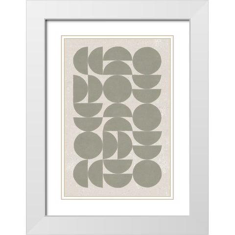 Make it Mod I v2 White Modern Wood Framed Art Print with Double Matting by Hershey, Moira