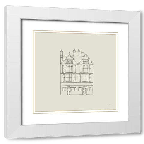 Buildings of London I Sq White Modern Wood Framed Art Print with Double Matting by Tillmon, Avery
