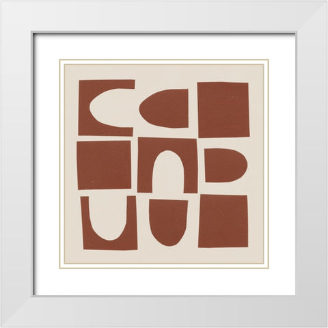 Topsy Turvy I White Modern Wood Framed Art Print with Double Matting by Wild Apple Portfolio