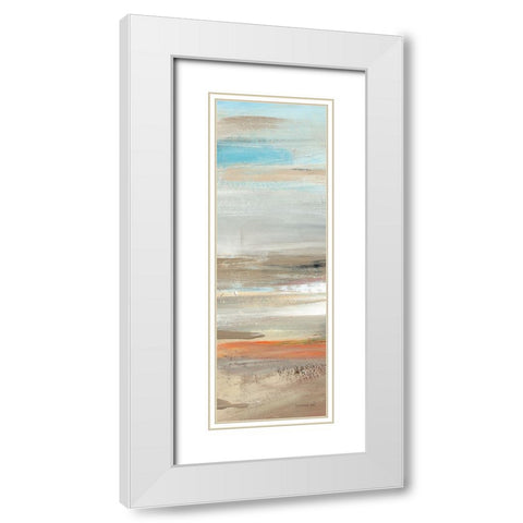 Earth II White Modern Wood Framed Art Print with Double Matting by Nai, Danhui