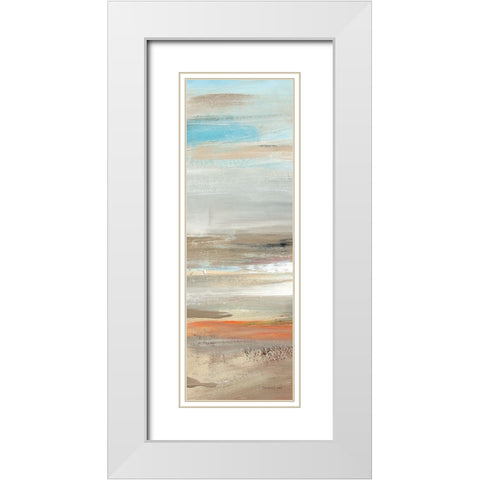 Earth II White Modern Wood Framed Art Print with Double Matting by Nai, Danhui