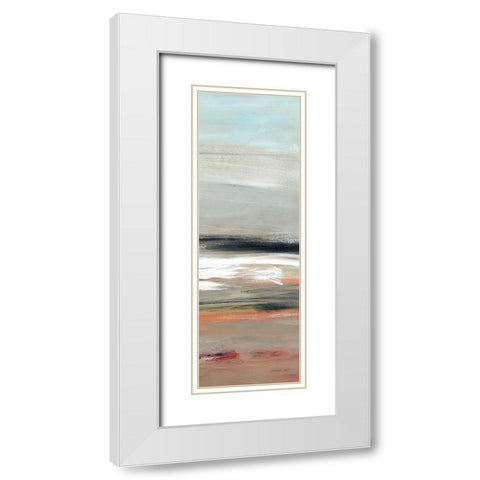 Earth III White Modern Wood Framed Art Print with Double Matting by Nai, Danhui