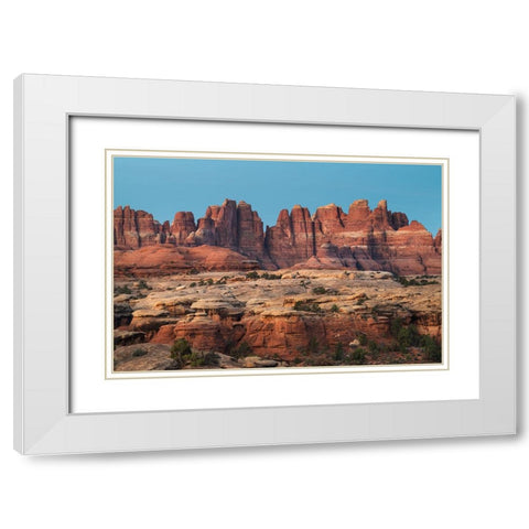 The Needles Canyonlands National Park White Modern Wood Framed Art Print with Double Matting by Majchrowicz, Alan