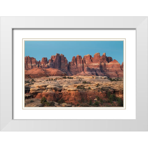 The Needles Canyonlands National Park White Modern Wood Framed Art Print with Double Matting by Majchrowicz, Alan